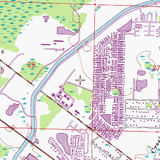 Topographic Map of Davis Elementary School, FL