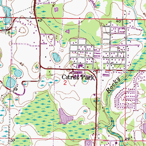 Topographic Map of Deer Park Elementary School, FL