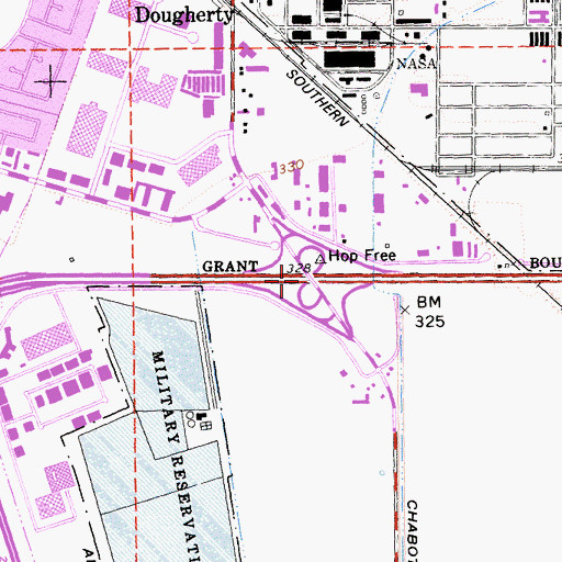 Topographic Map of Exit 45, CA