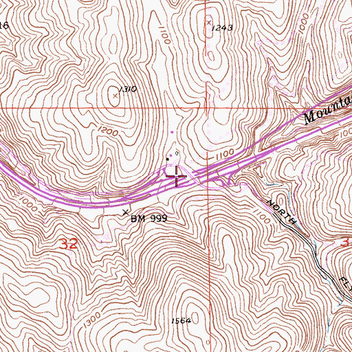 Topographic Map of Exit 59, CA