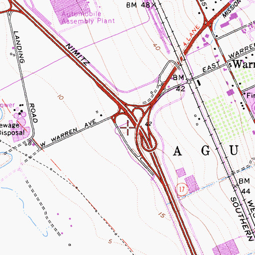 Topographic Map of Exit 12, CA