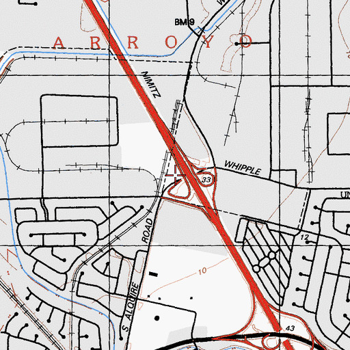 Topographic Map of Exit 24, CA