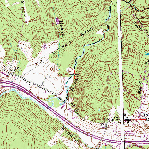 Topographic Map of Senate Brook, CT