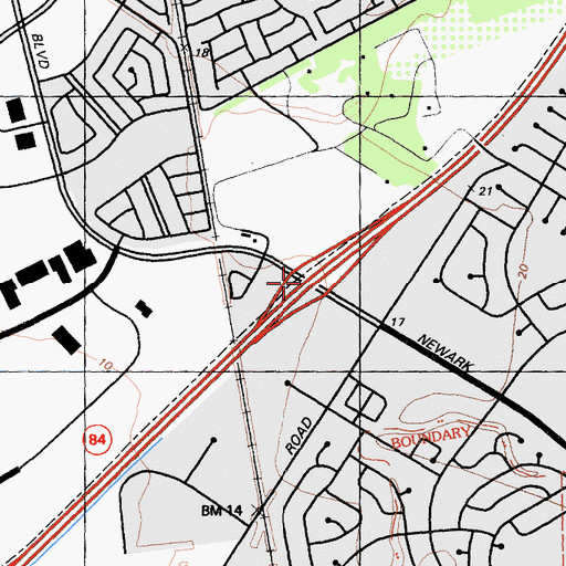 Topographic Map of Exit 37, CA