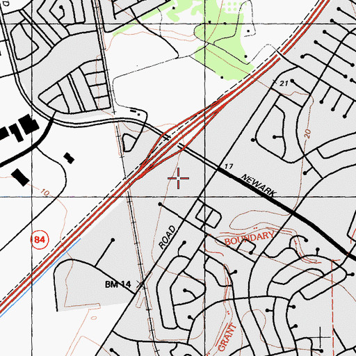 Topographic Map of Raleys Shopping Center, CA
