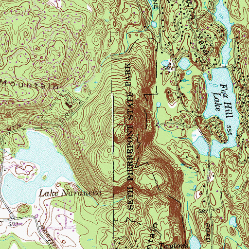 Topographic Map of Seth Low Pierrepont State Park Reserve, CT