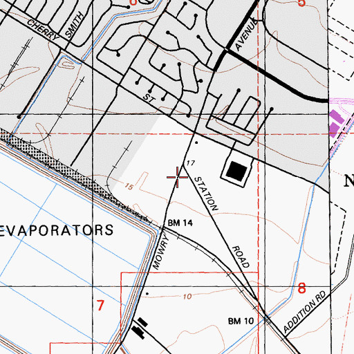 Topographic Map of George M Sullivan Recreation Complex, CA