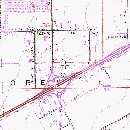 Topographic Map of Northfront Park, CA