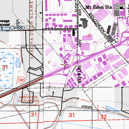 Topographic Map of Exit 24, CA