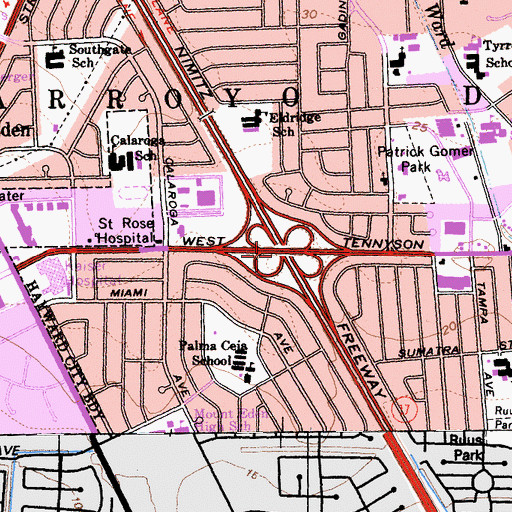 Topographic Map of Exit 26, CA