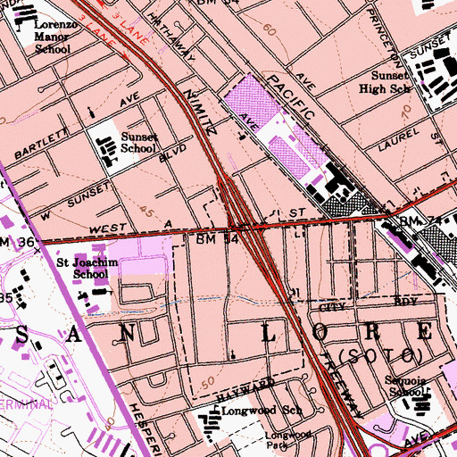 Topographic Map of Exit 29, CA
