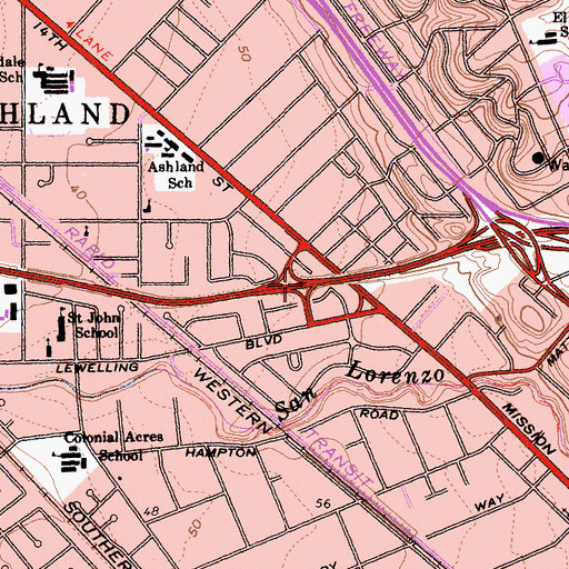 Topographic Map of Exit 15, CA