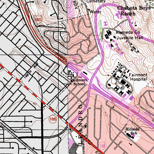 Topographic Map of Exit 32, CA