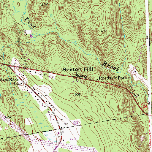 Topographic Map of Sexton Hill, CT