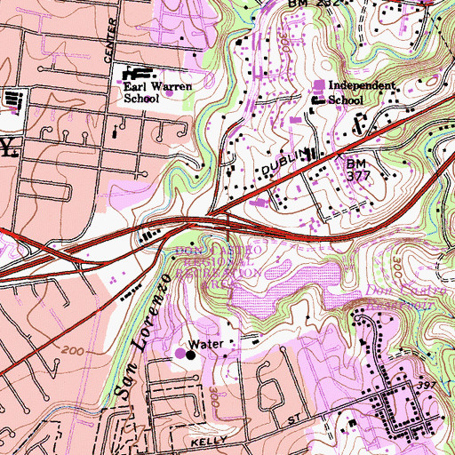 Topographic Map of Exit 37, CA