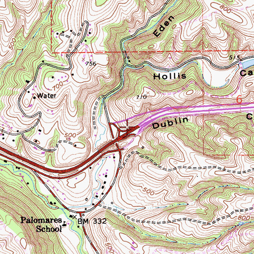 Topographic Map of Exit 39, CA