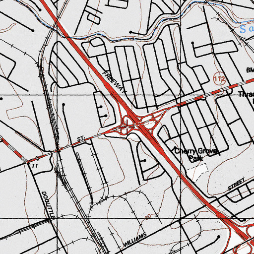 Topographic Map of Exit 34, CA