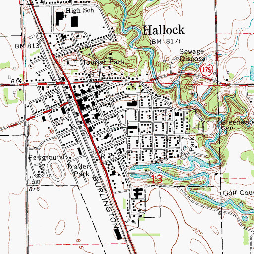 Topographic Map of Kittson County Sheriff's Office, MN