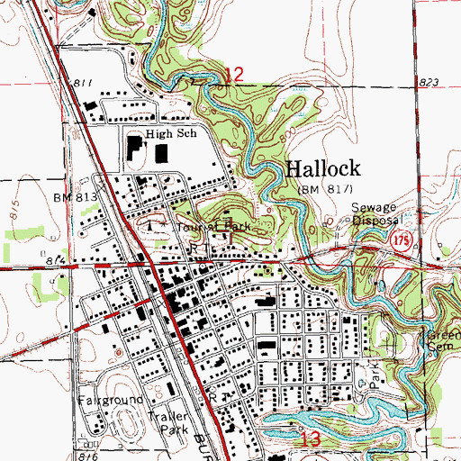 Topographic Map of Tourist Park, MN