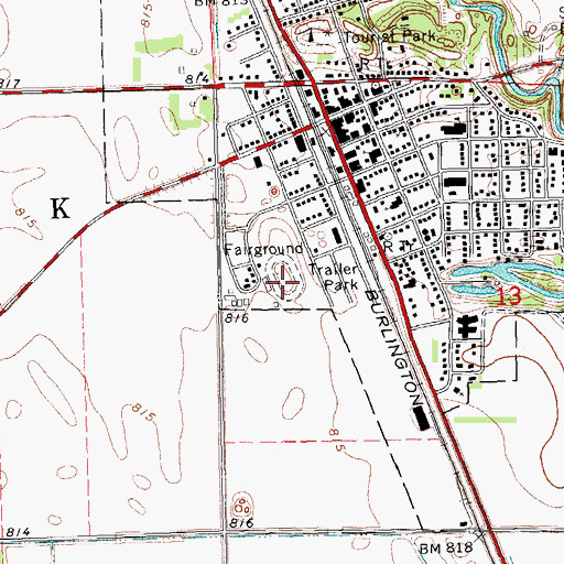 Topographic Map of Rocket Speedway, MN