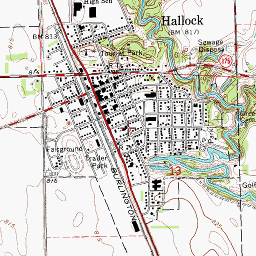 Topographic Map of Saint Patrick's Catholic Church, MN