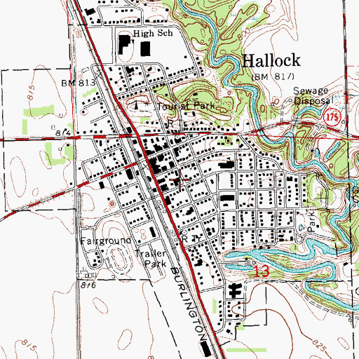 Topographic Map of Grace Lutheran Church, MN
