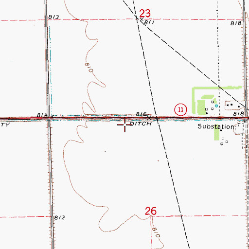 Topographic Map of Donaldson Station, MN