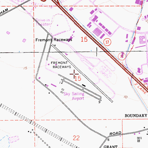 Topographic Map of Naval Outlying Landing Field Heath (historical), CA