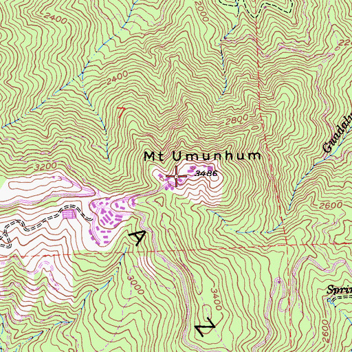 Topographic Map of Almaden Air Force Station (historical), CA