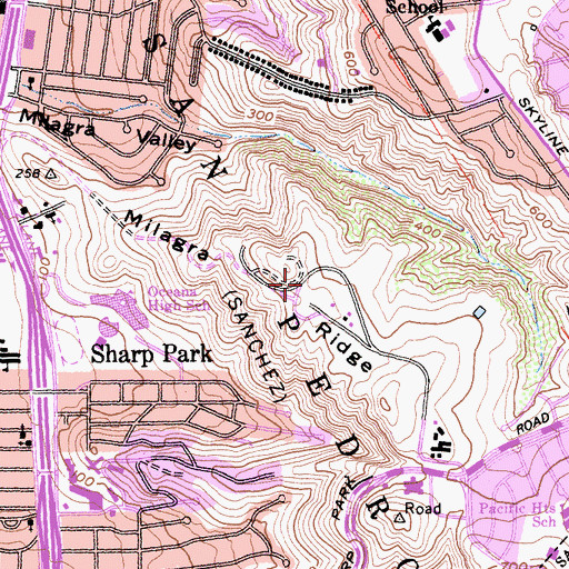Topographic Map of Nike Site SF-51L (historical), CA