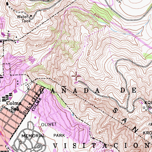 Topographic Map of Nike Site SF-59C (historical), CA