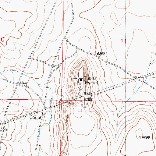 Topographic Map of Tub B, AZ