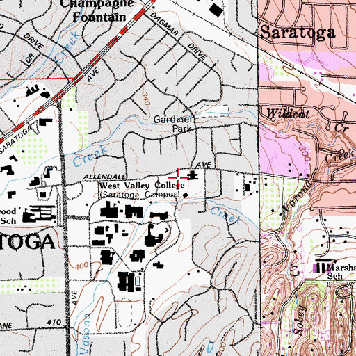 Topographic Map of Church of Jesus Christ of Latter Day Saints (historical), CA