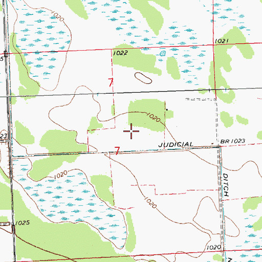 Topographic Map of Juneberry Post Office (historical), MN