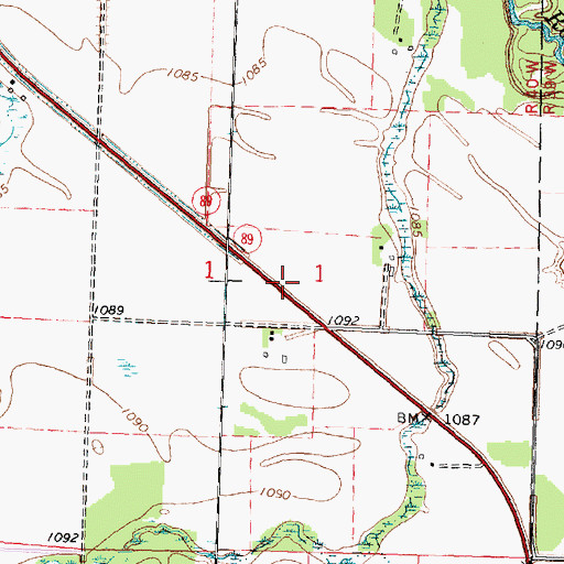 Topographic Map of Eddy Post Office (historical), MN