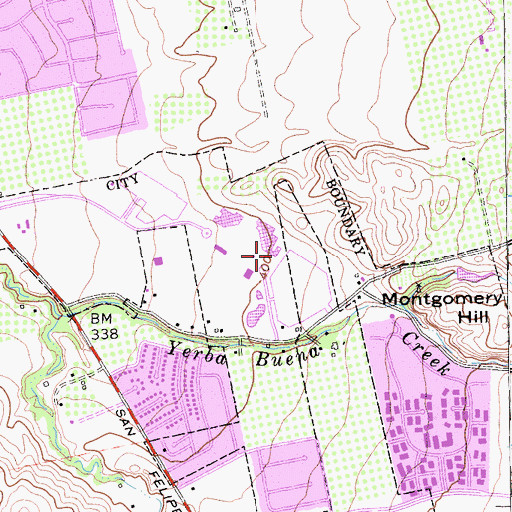 Topographic Map of Sequoia Lecture Hall, CA