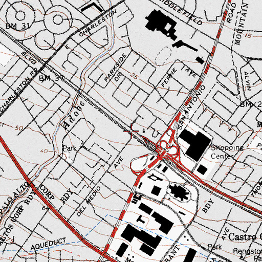 Topographic Map of Kingdom Hall of Jehovahs Witnesses, CA