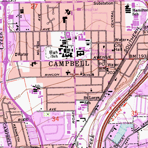 Topographic Map of Saint Stephen Orthodox Church, CA