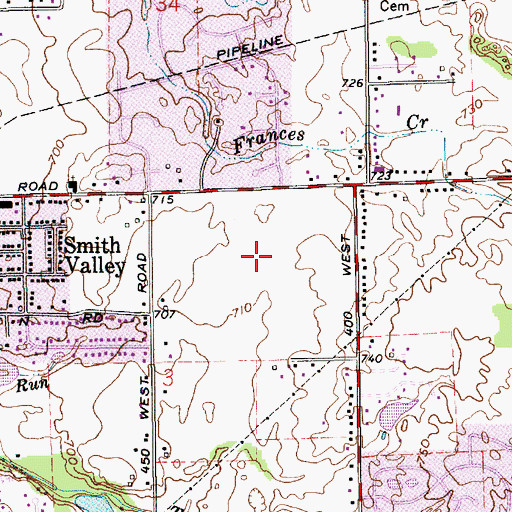 Topographic Map of Brentwood, IN