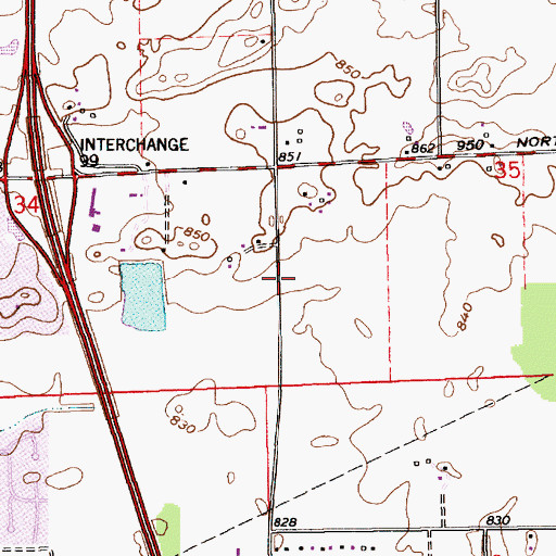 Topographic Map of Precedent South Business Center, IN