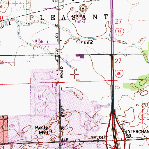Topographic Map of Sierra Business Center, IN