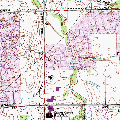 Topographic Map of Brentridge, IN