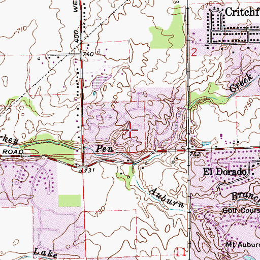 Topographic Map of Eagle Trace, IN