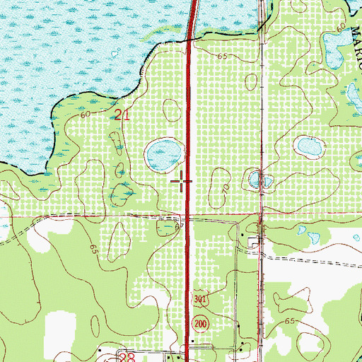 Topographic Map of Church of God, FL