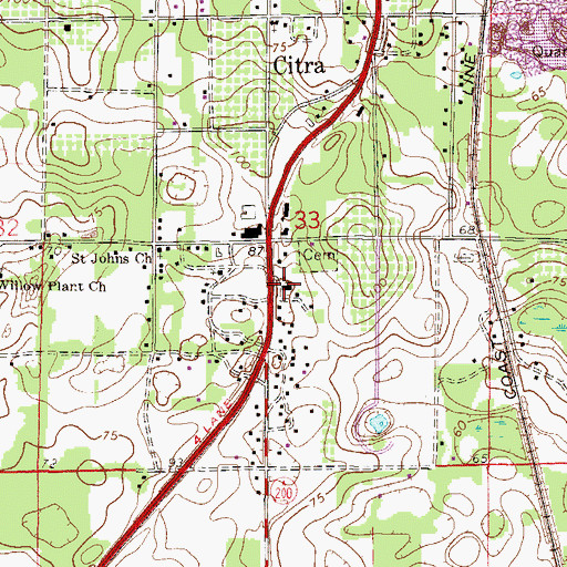 Topographic Map of New Hope United Methodist Church, FL