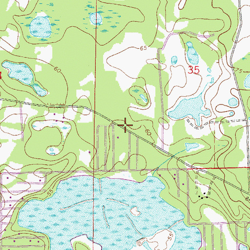 Topographic Map of Victory Baptist Church, FL
