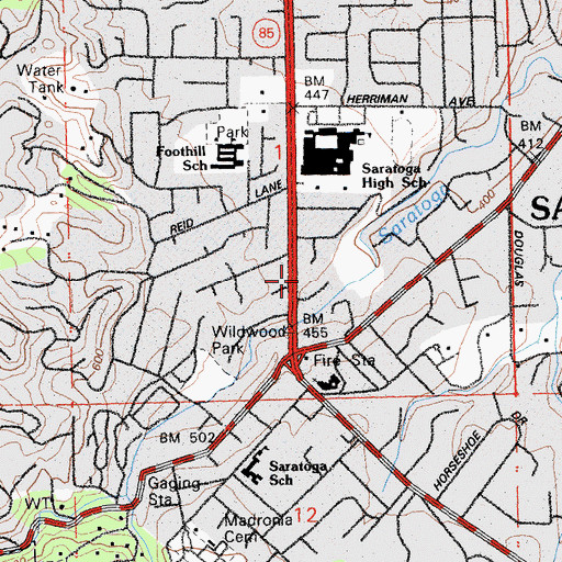 Topographic Map of Neale's Hollow Spring Center, CA