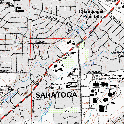 Topographic Map of Heritage Orchard, CA