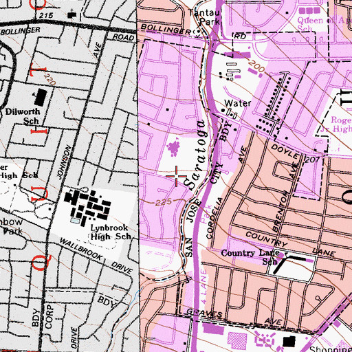 Topographic Map of Murdock Park, CA