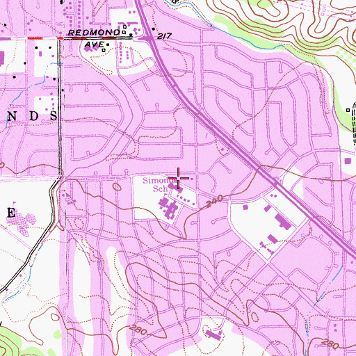 Topographic Map of San Jose Fire Department Station 22, CA
